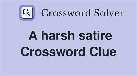 harsh or severe crossword clue|More.